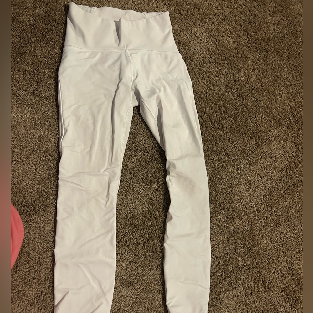 lulu white leggings